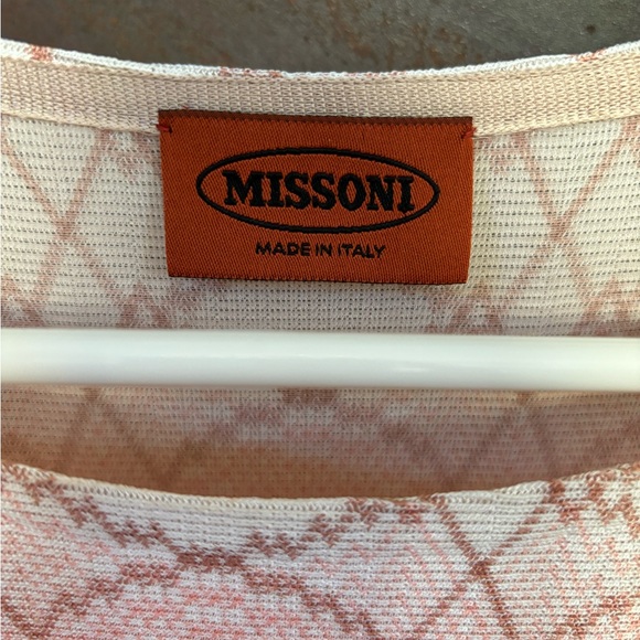 Missoni zig zag mini dress 38 Small Italy knit 3/4-bracelet sleeve $980 chevron - Picture 3 of 9